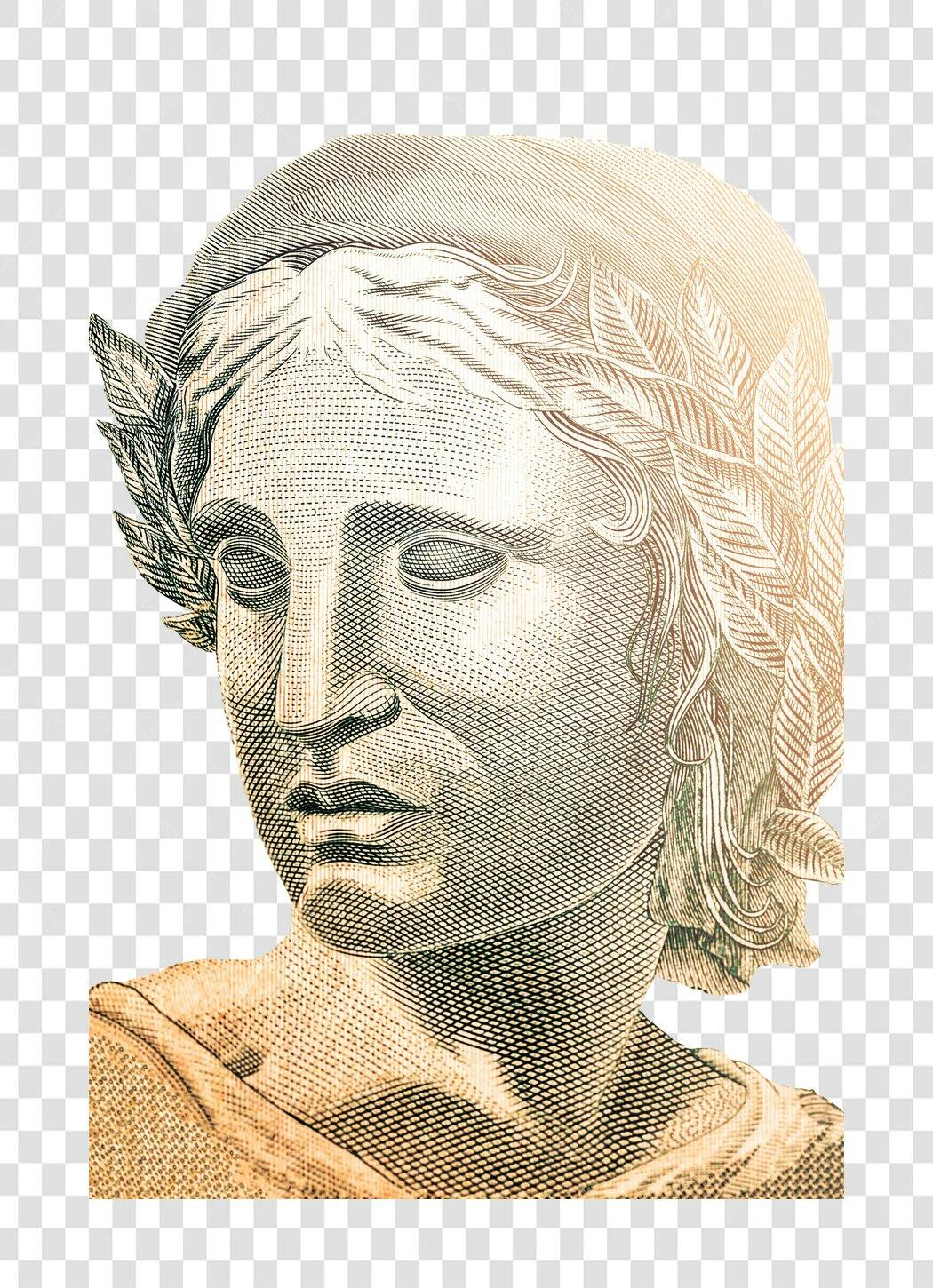 Selo Alegoria da República Efígie Clássica PNG com fundo transparente