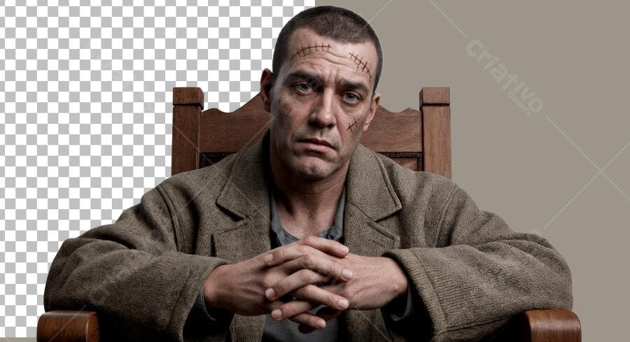 Personagem Frankenstein para Halloween PSD Editável