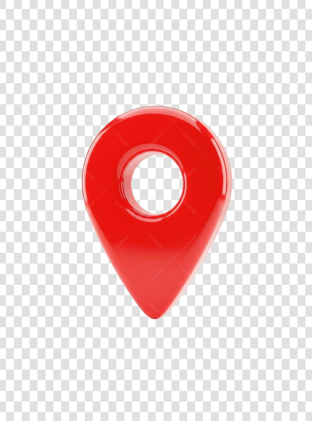 Ícone de localização vermelho 3D Marcador de mapa PNG com fundo transparente