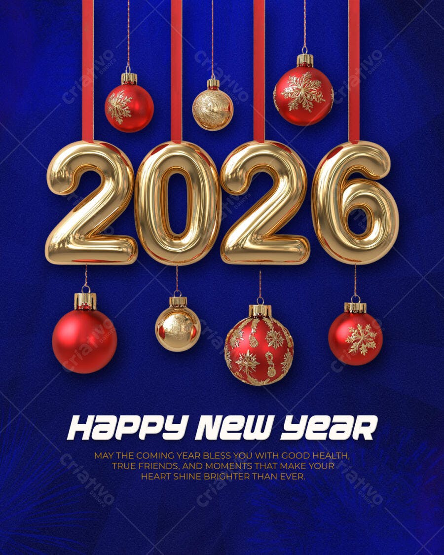 Flyer Ano Novo 2026 PSD Editável