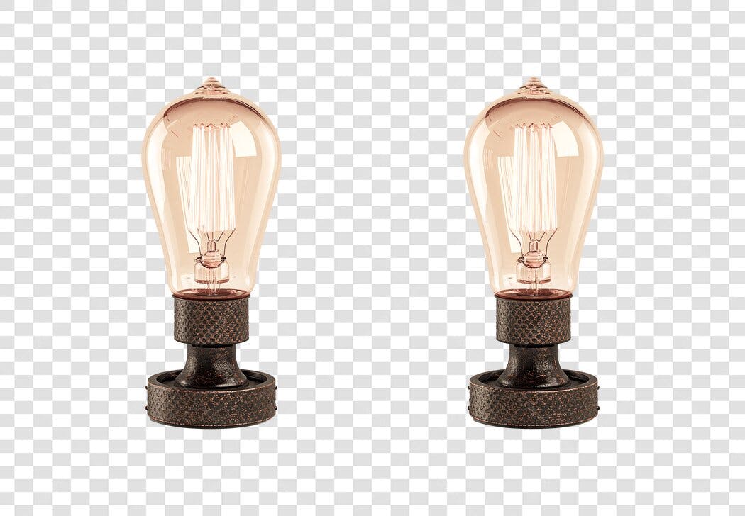 Ícone Lâmpadas Edison Vintage Estilo Industrial PNG com fundo transparente