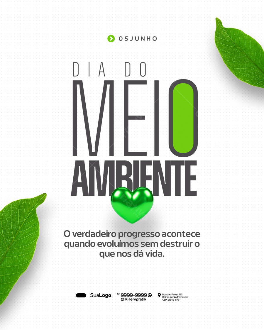 Flyer Dia do Meio Ambiente Sustentabilidade PSD Editável