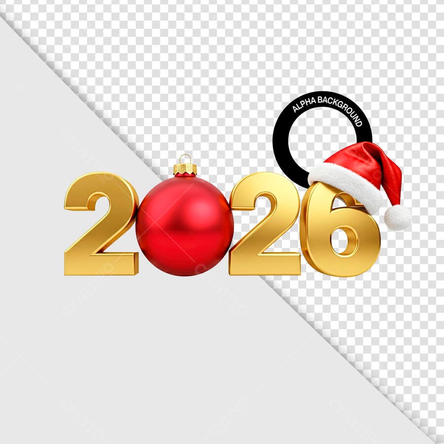 Design de Ano Novo 2026 Dourado e Festivo PSD Editável