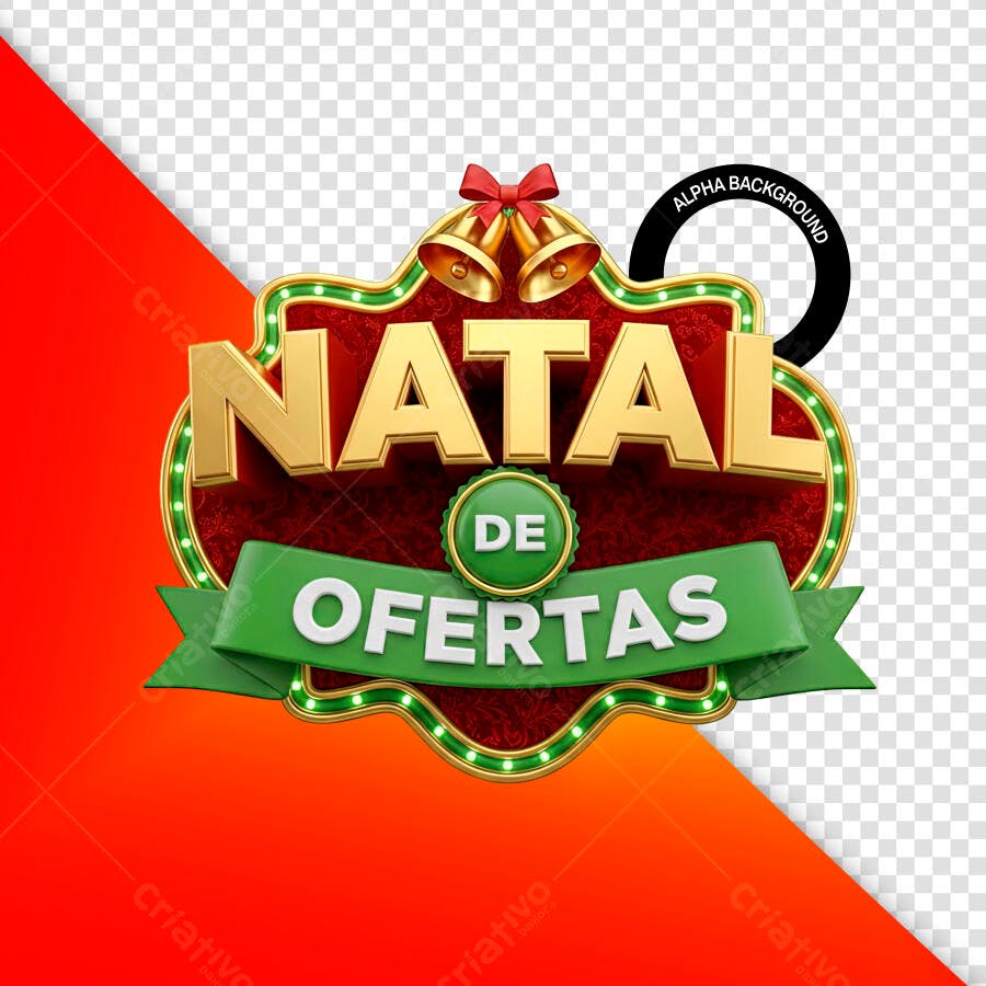 Anúncio 3D para Natal de Ofertas PSD Editável