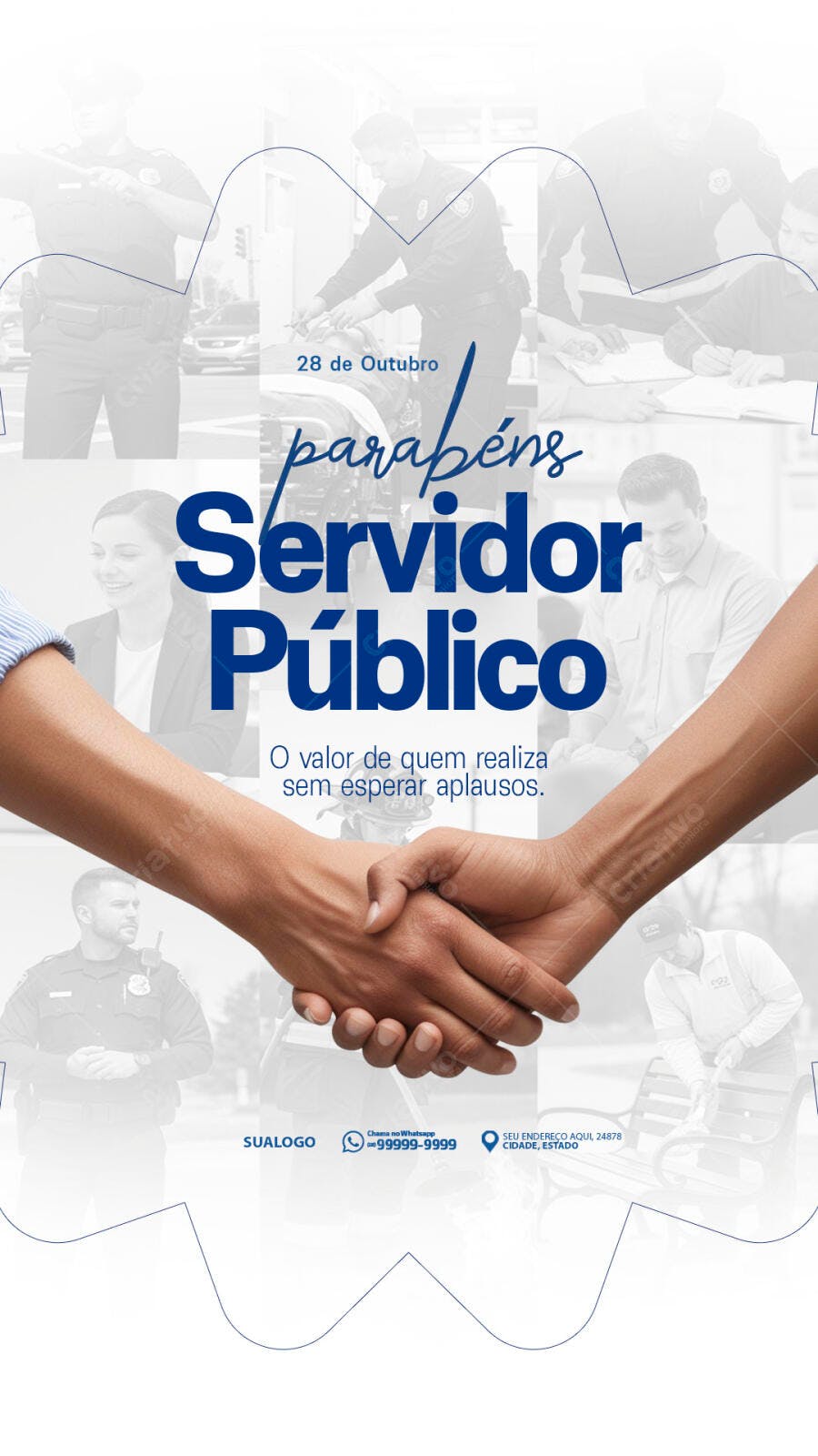 Flyer Dia do Servidor Público PSD Editável
