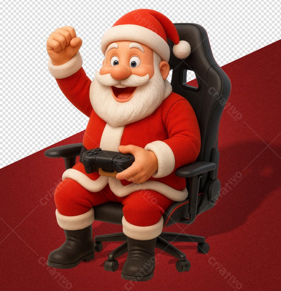 Banner Digital Natal para Papai Noel Gamer PSD Editável