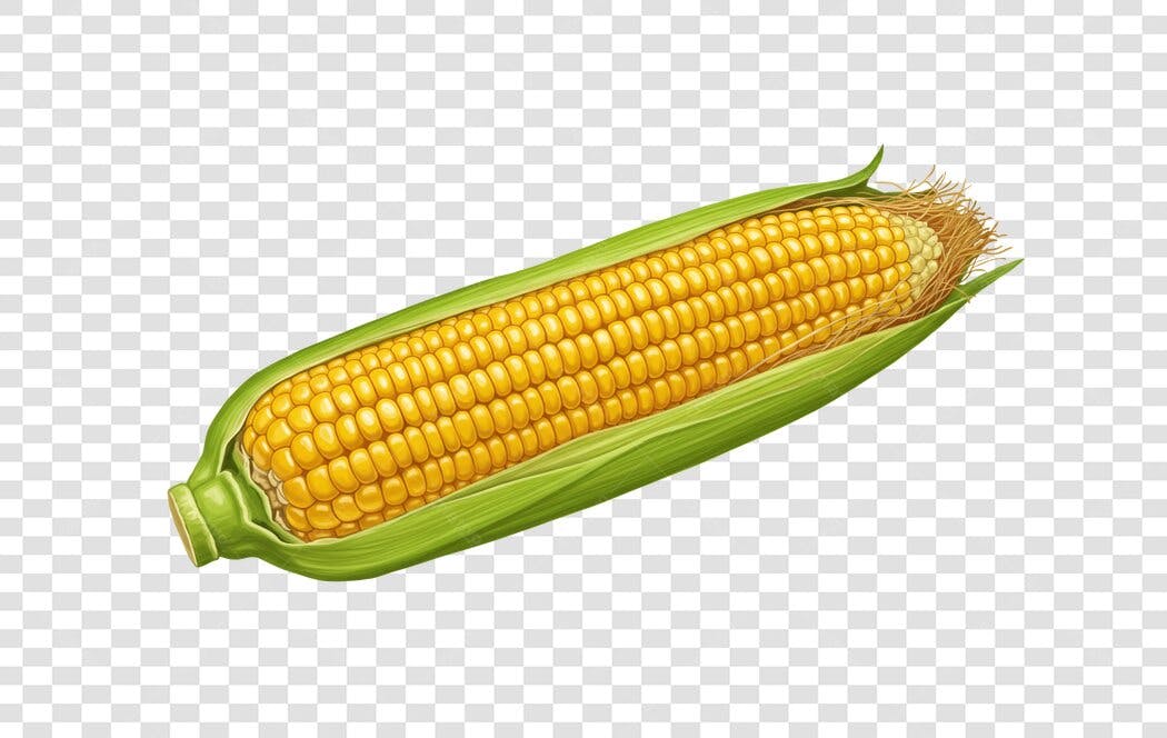 Elemento Gráfico Espiga de Milho Amarelo PNG com fundo transparente