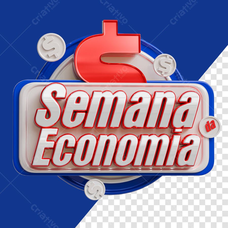 Design 3D Semana da Economia PSD Editável