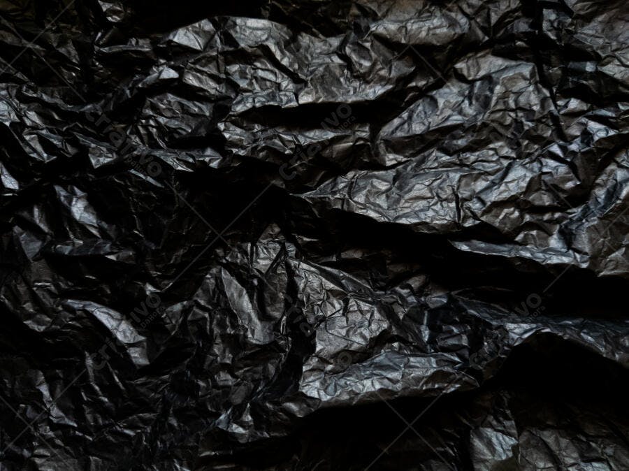 Textura plástico amassado preto detalhado para material 3D