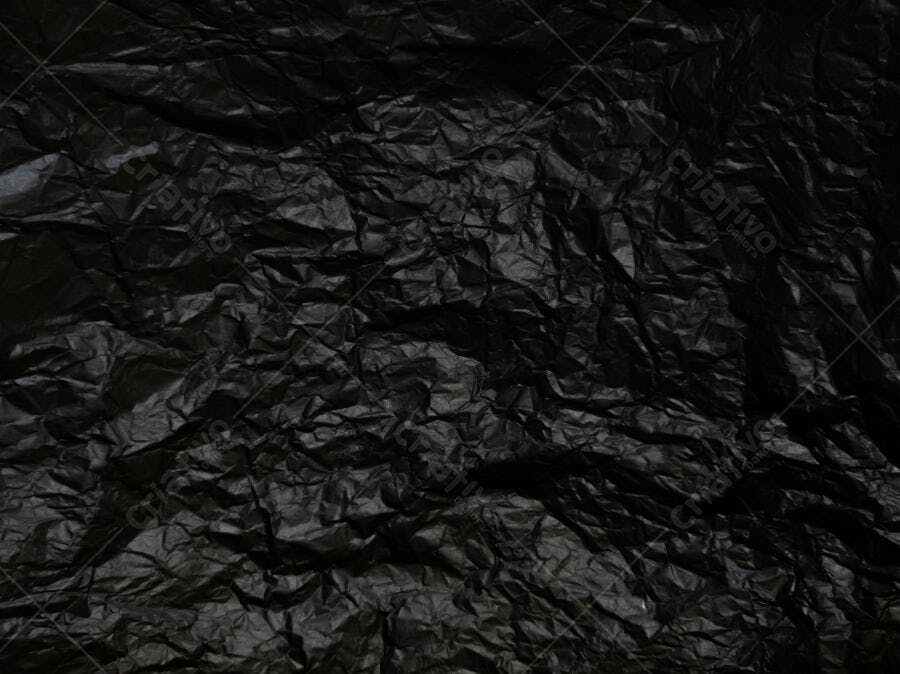 Textura Papel Amassado Preto Detalhado para Fundos e Artes Digitais