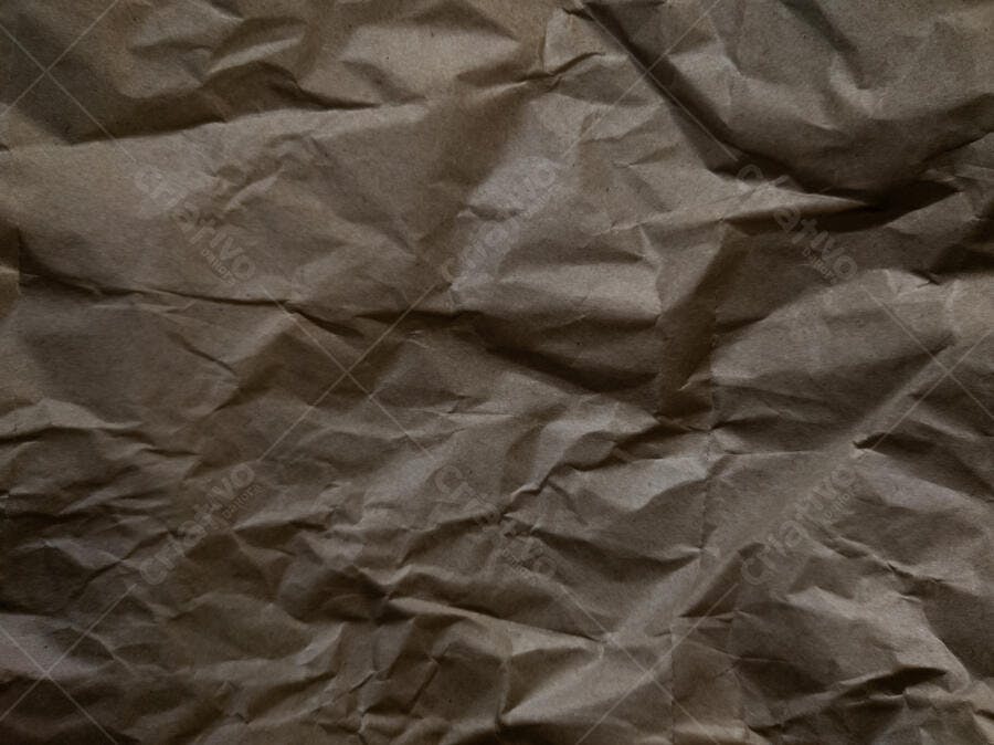 Textura papel amassado rústico marrom para fundo