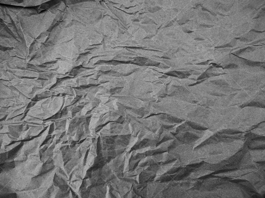 Textura papel amassado cinza para fundo e material 3D