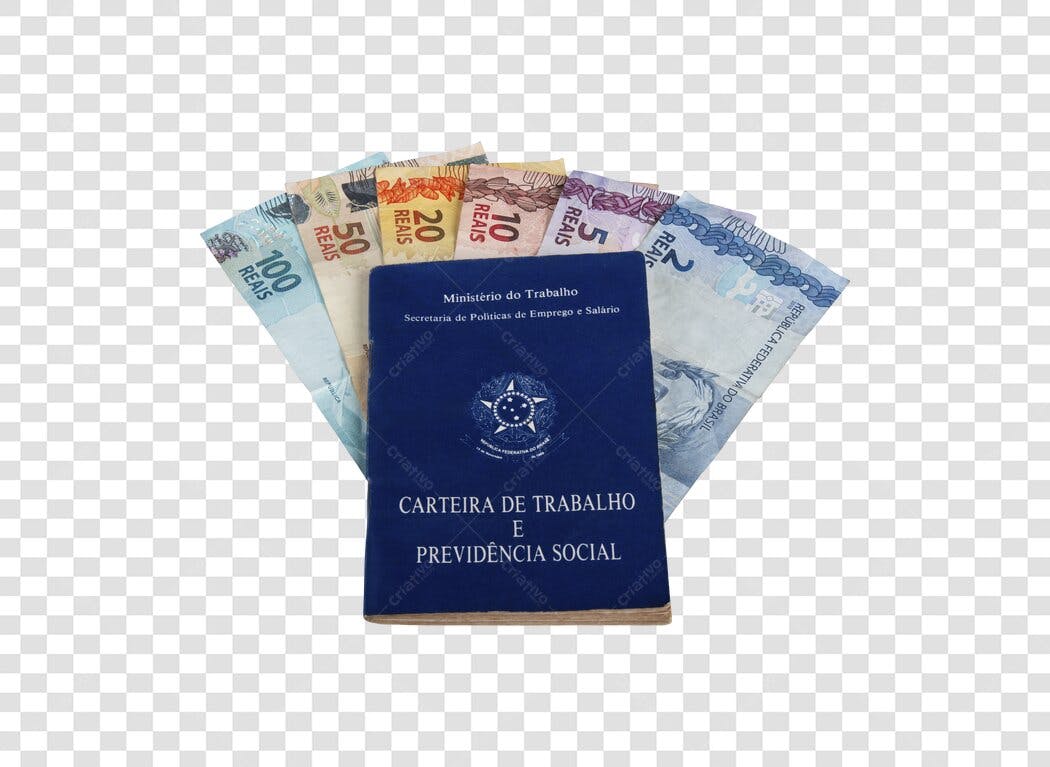 Imagem para Conteúdo Trabalhista Carteira de Trabalho e Reais Brasileiros PNG com fundo transparente