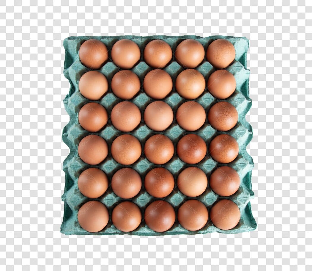 Imagem de Bandeja de Ovos Marrons com 30 Unidades PNG com fundo transparente