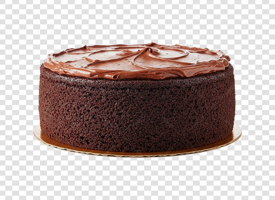 Elemento de Design Bolo de Chocolate Cobertura Marrom Festa Aniversário PNG com fundo transparente