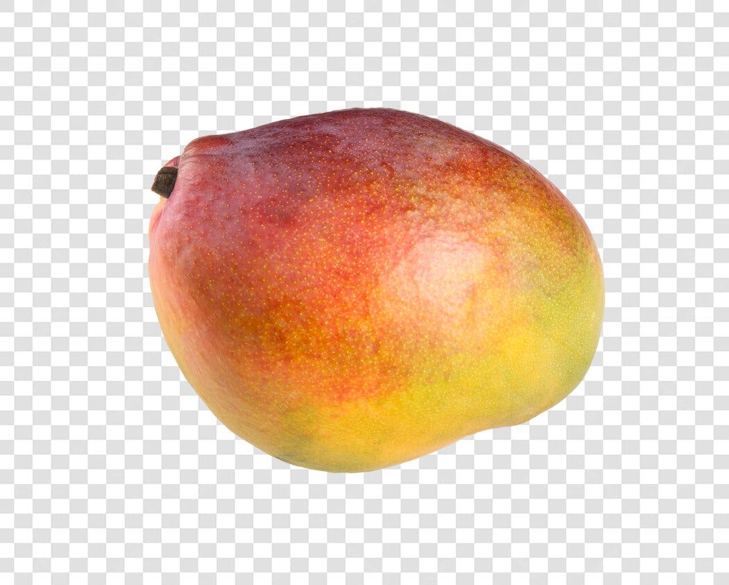 Fruta manga madura vermelha amarela PNG com fundo transparente