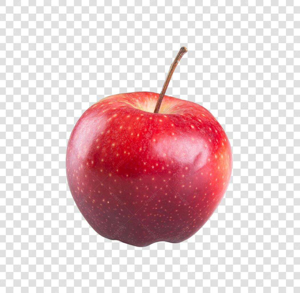 Imagem Maçã Vermelha Fresca e Realista PNG com fundo transparente