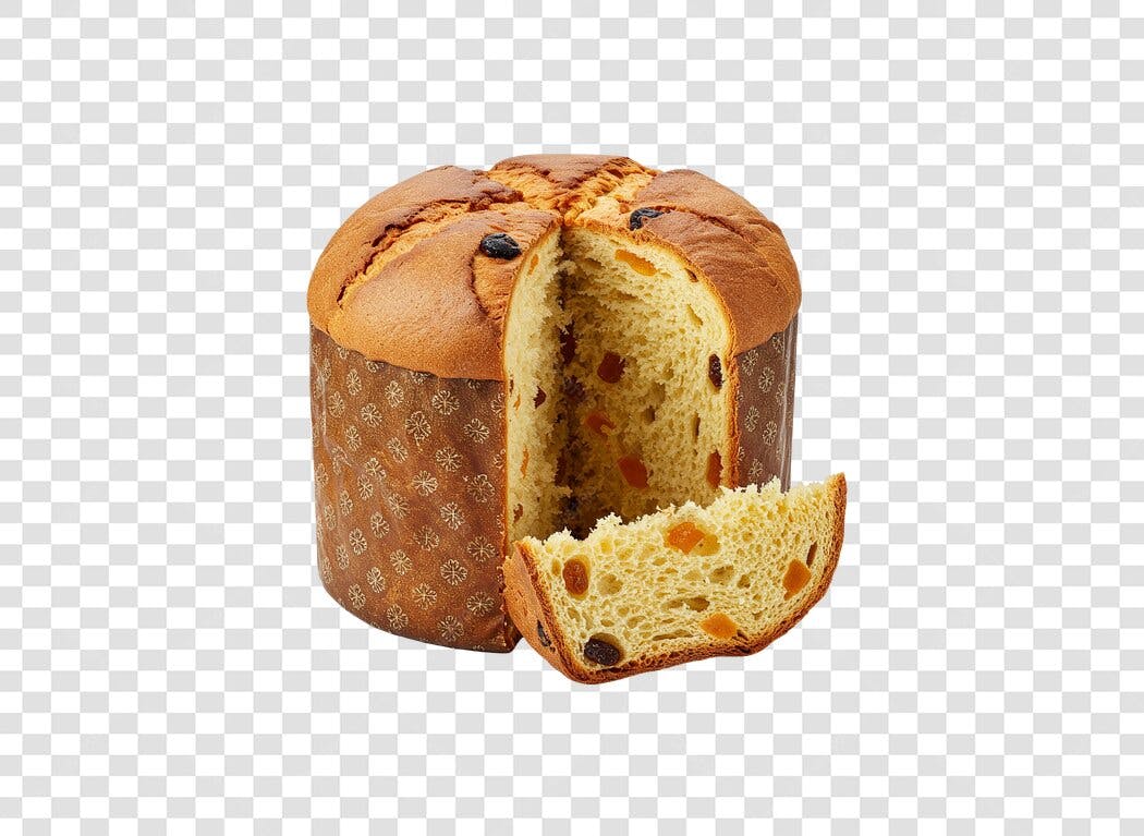 Imagem de Panetone Natalino com Fundo Transparente PNG para Marketing