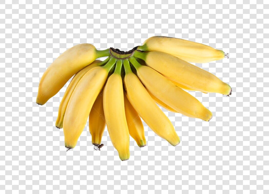 Imagem de Cacho de Bananas Amarelas Fruta Saudável PNG com fundo transparente
