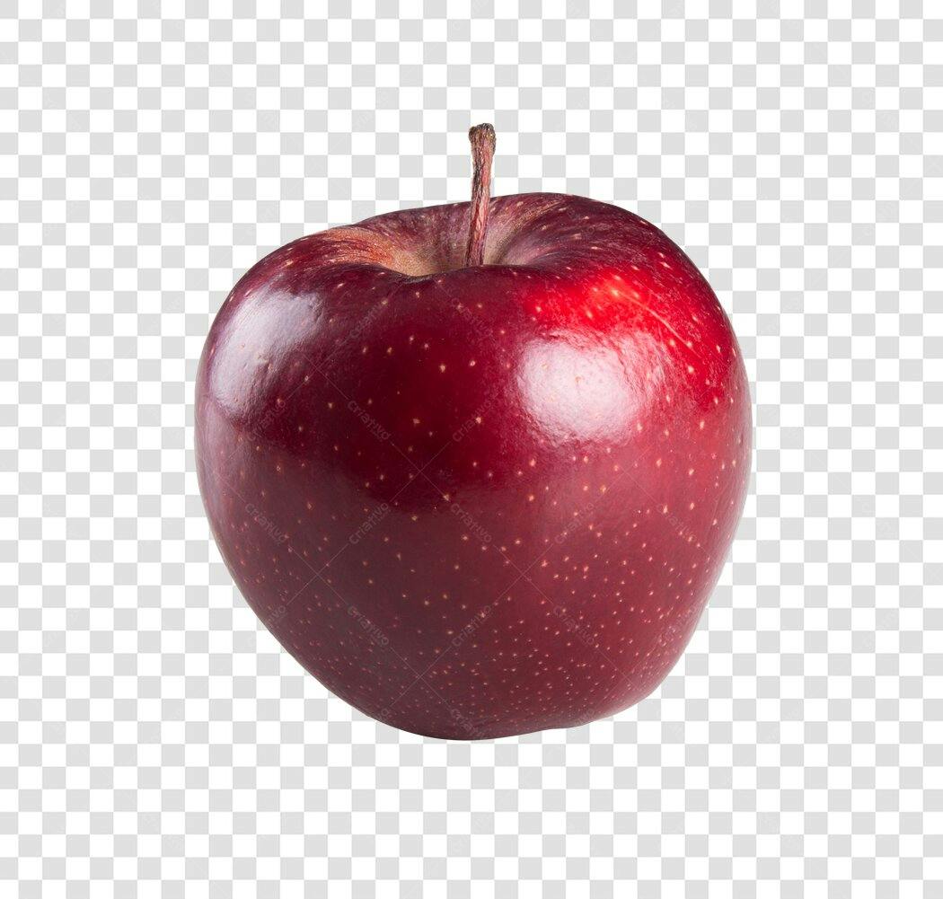 Ícone Maçã Vermelha Fresca PNG com fundo transparente para design