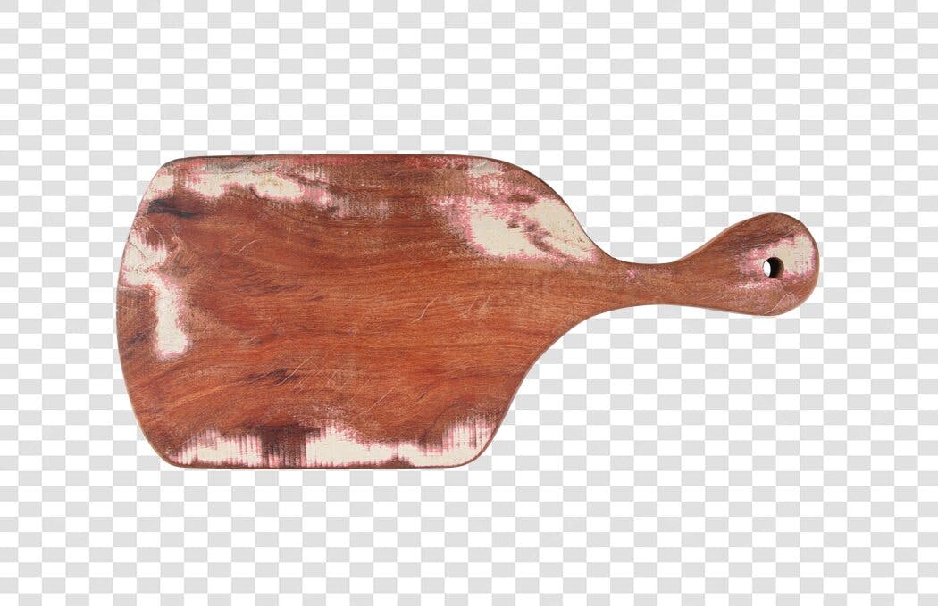 Tábua de corte rústica madeira envelhecida com tinta descascada PNG com fundo transparente