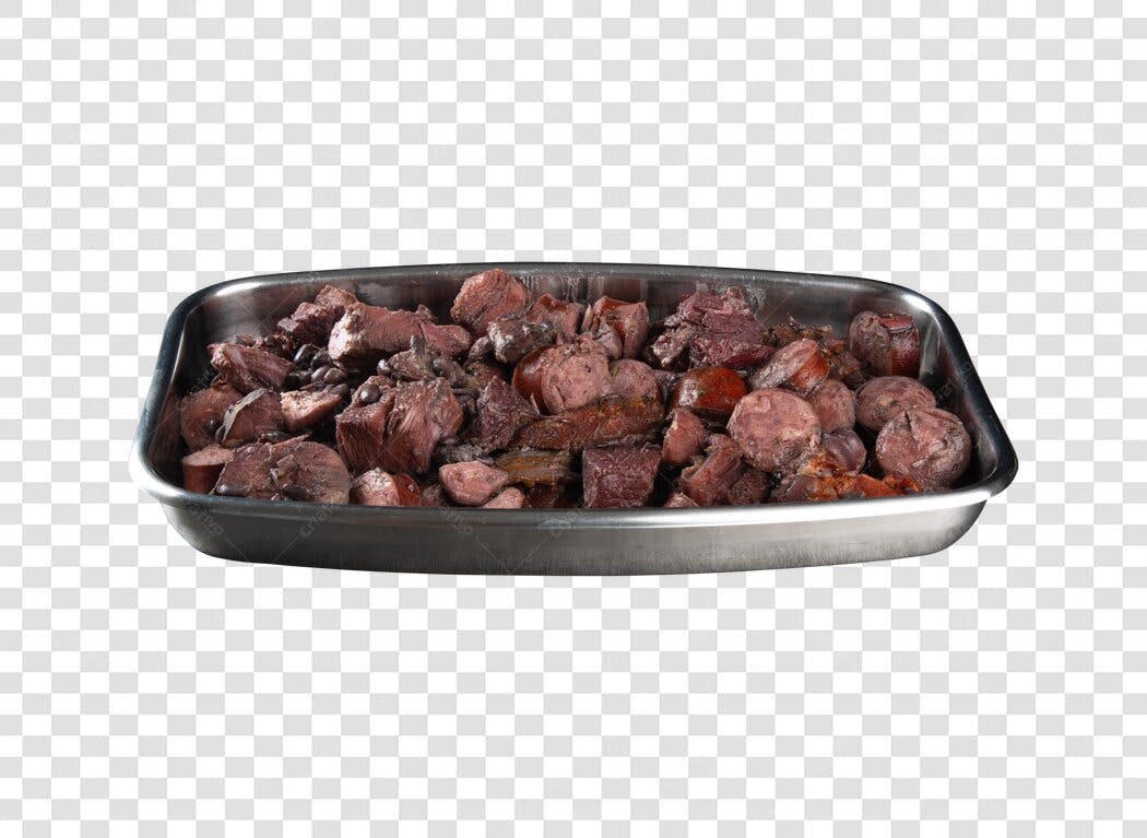 Fotografia de Ingredientes para Feijoada Bandeja de Carnes e Feijão PNG com fundo transparente