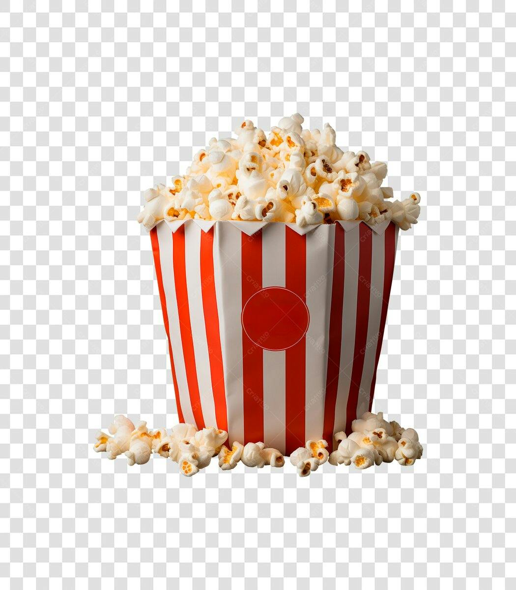 Elemento gráfico Balde de Pipoca para Cinema e Filmes PNG com fundo transparente