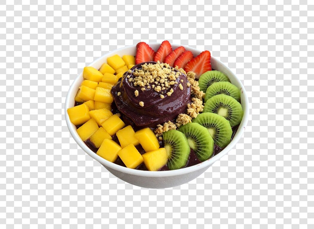 Post Social Media Tigela Açaí Frutas Frescas Verão PNG com fundo transparente