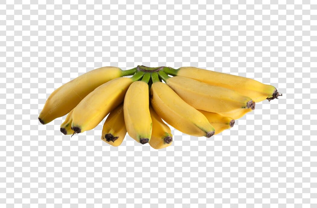 Imagem de Cacho de Banana Madura Fruta Amarela PNG com fundo transparente