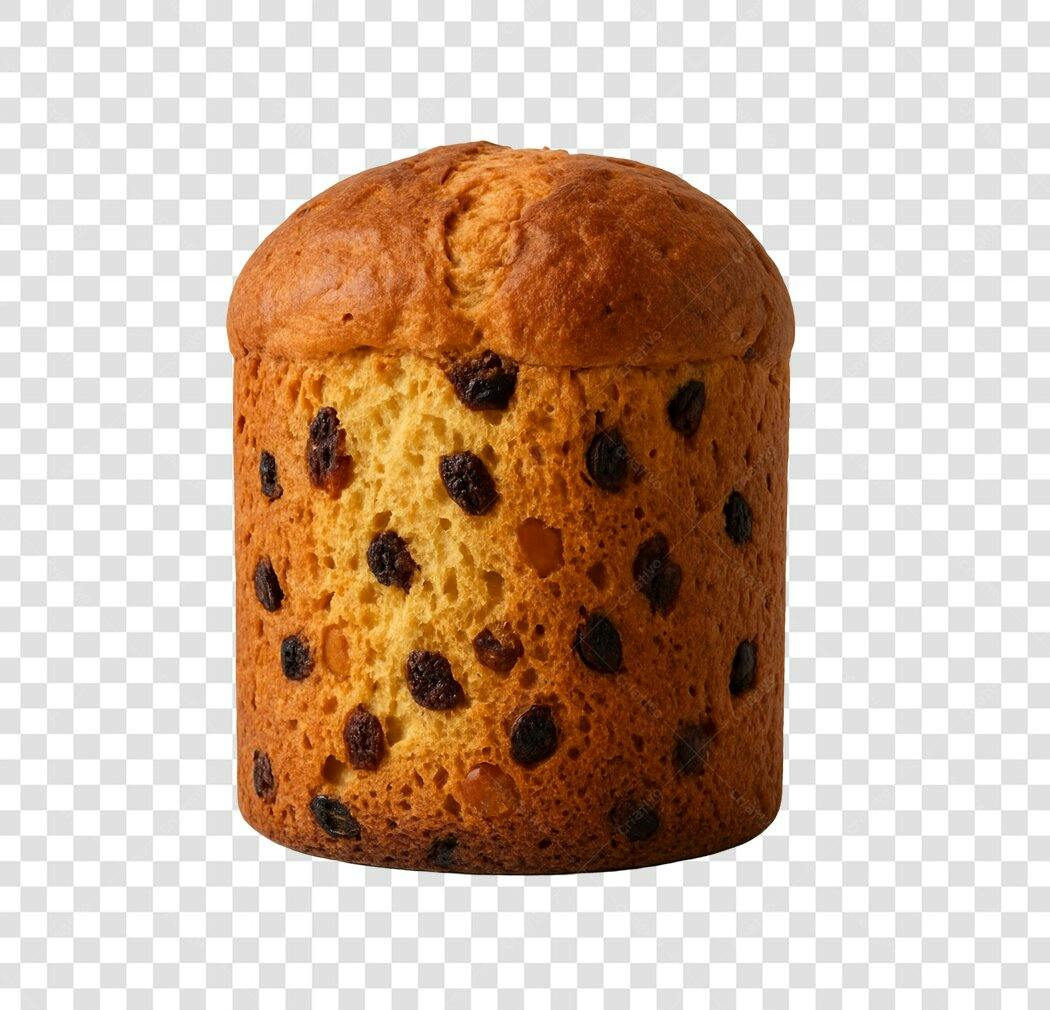 Foto de produto Panettone de Natal com passas PNG com fundo transparente
