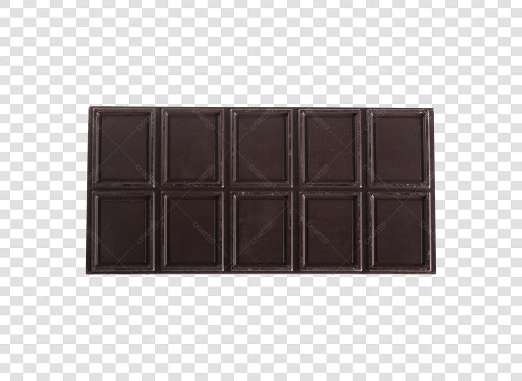 Barra de Chocolate Amargo Quadrados PNG com fundo transparente