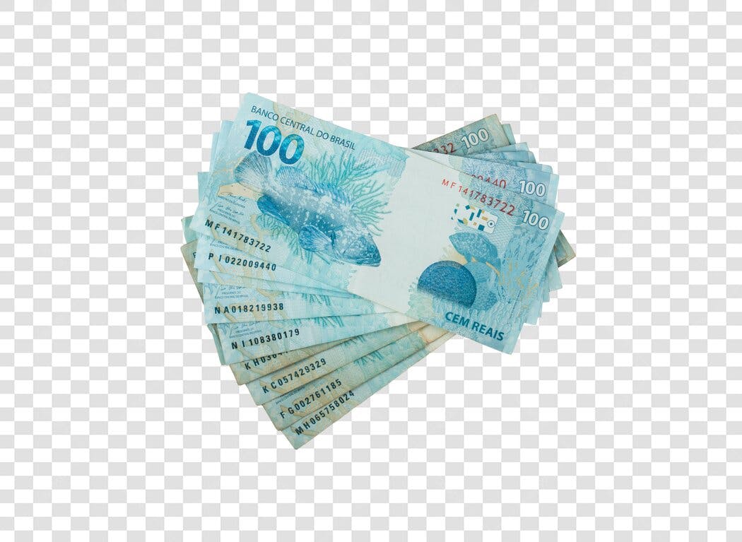 Imagem de Cédulas de 100 Reais Brasileiros para Economia e Finanças PNG com fundo transparente