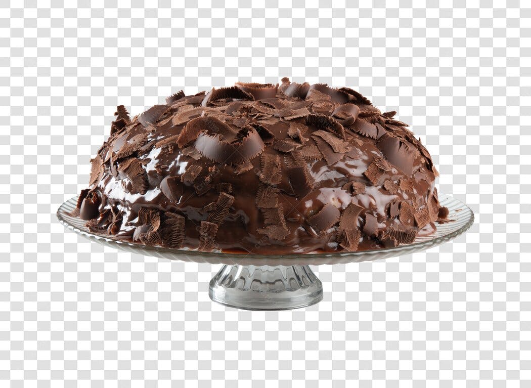 Bolo de chocolate com raspas para aniversário ou festas PNG com fundo transparente