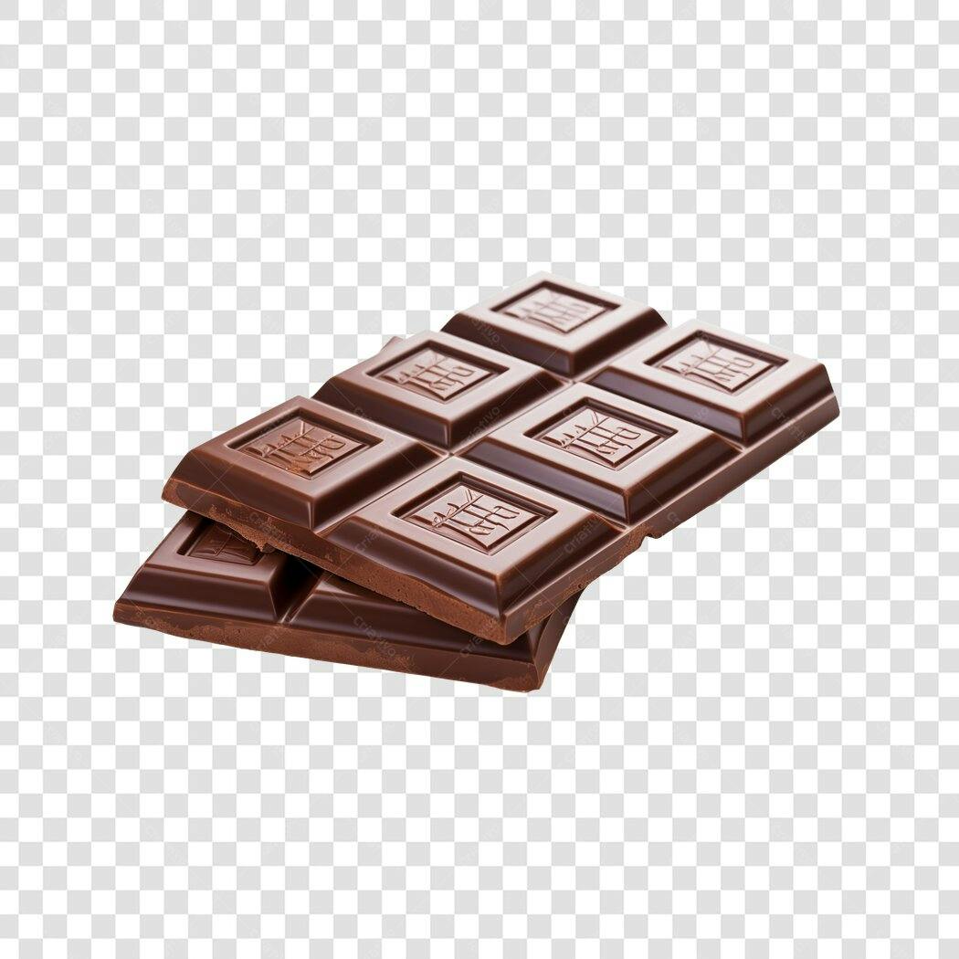 Elemento de Design Barra de Chocolate Escuro Empilhada PNG com fundo transparente