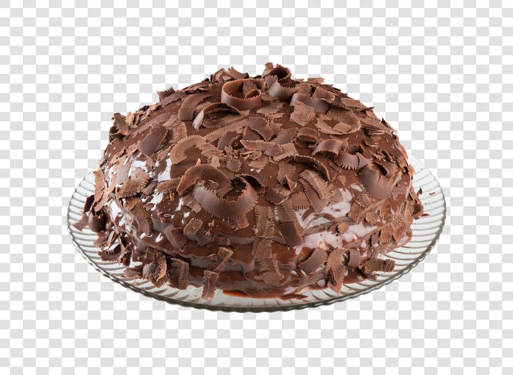 Imagem de Bolo de Chocolate com Raspas Marrons para Aniversário Festa PNG com fundo transparente