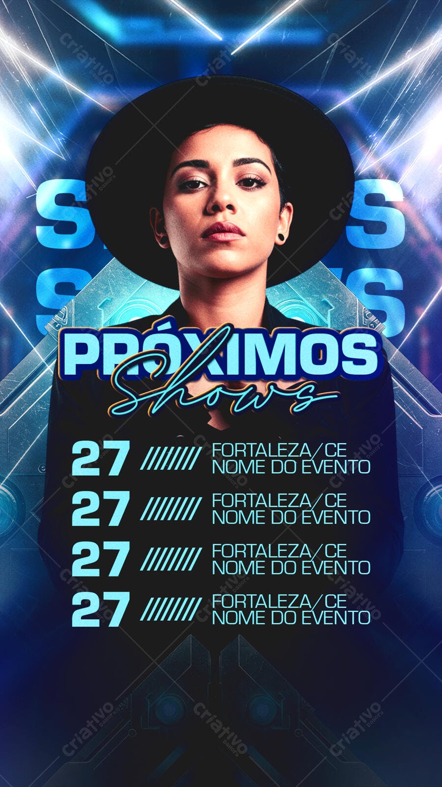 Flyer Evento Próximos Shows Musical Balada PSD Editável