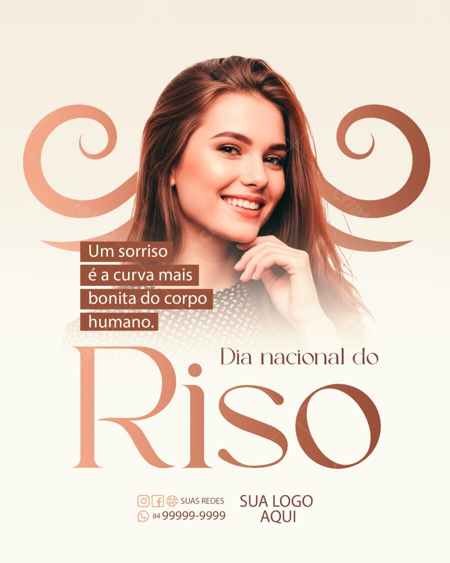 Post para Redes Sociais Dia Nacional do Riso PSD Editável