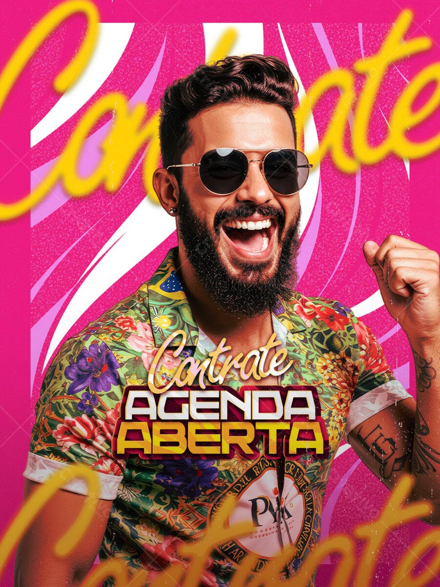 Flyer de Contratação Artística Agenda Aberta PSD Editável