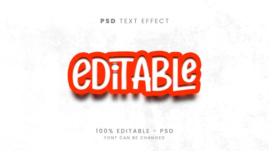 Efeito de Texto 3D para Títulos Criativos PSD Editável