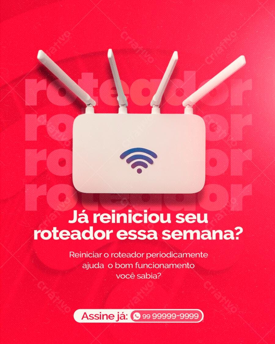 Flyer Dica de Roteador Wi-Fi para Internet PSD Editável