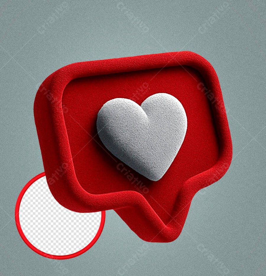Ícone 3D de Curtida para Mídias Sociais PSD Editável