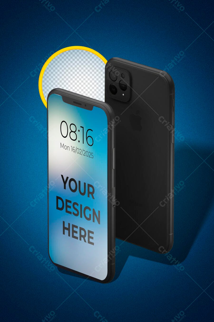 Mockup de Smartphone para Apresentar Seu Design PSD Editável