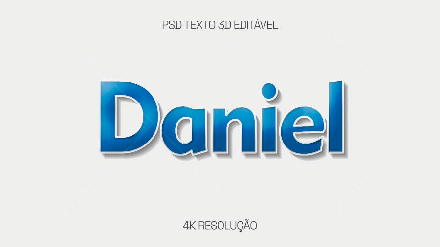 Efeito de Texto 3D para Nomes e Marcas PSD Editável