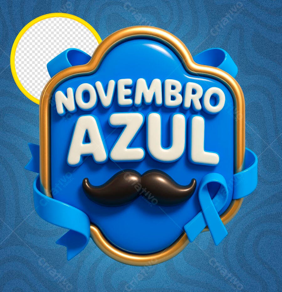 Post para Novembro Azul Masculino PSD Editável