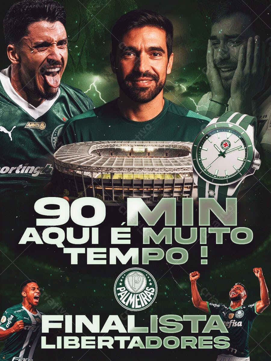 Flyer Palmeiras Finalista Libertadores PSD Editável