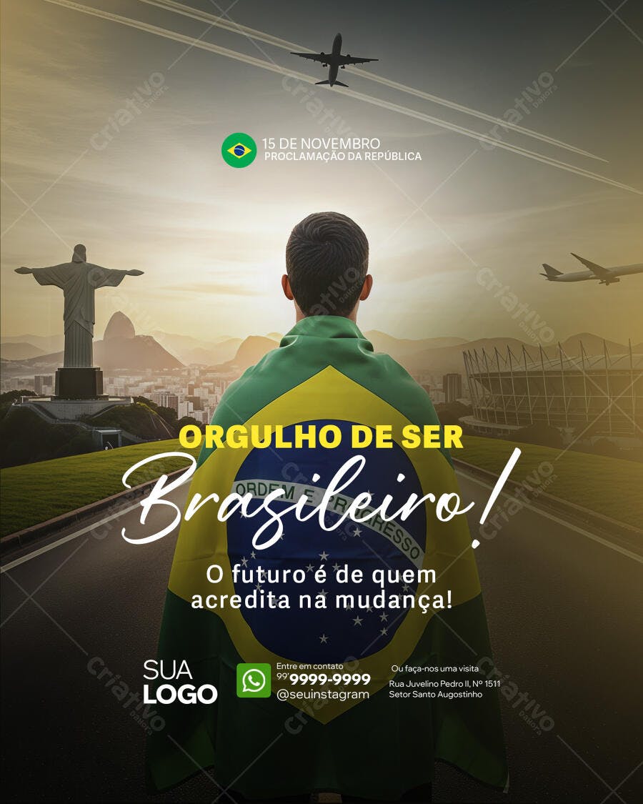Flyer Proclamação da República PSD Editável