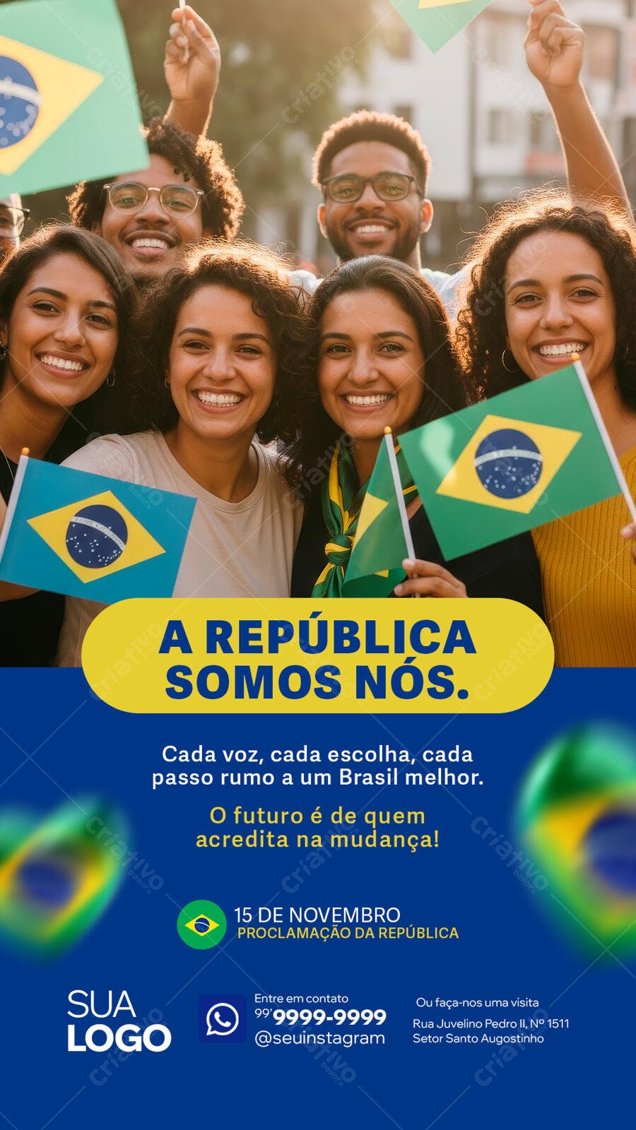 Flyer Proclamação da República 15 de Novembro PSD Editável