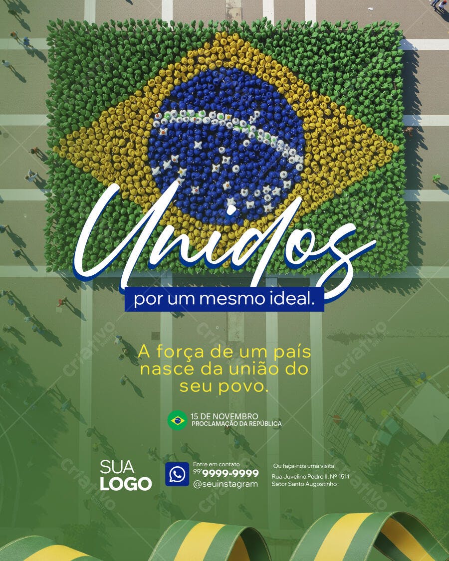 Flyer Proclamação da República União Nacional PSD Editável
