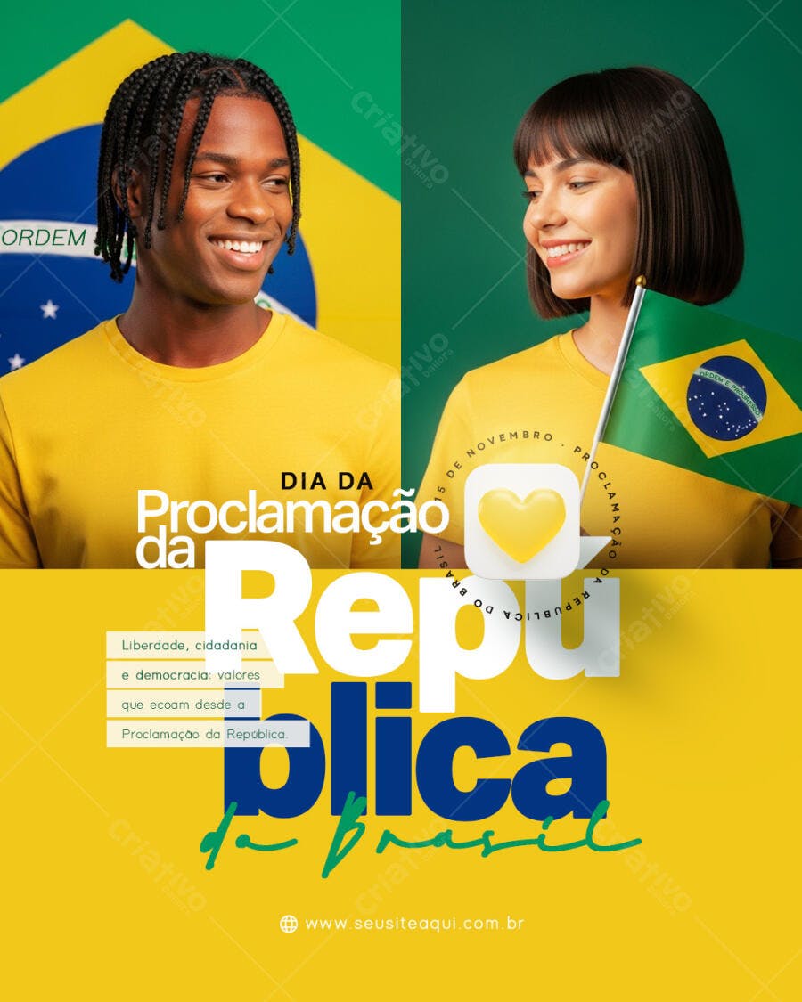 Flyer Dia da Proclamação da República PSD Editável
