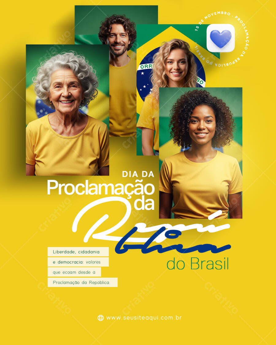 Flyer Social Media Proclamação da República PSD Editável